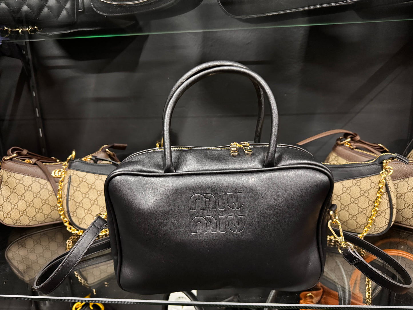 Miu Miu Leather Beau - Μαύρο M11682