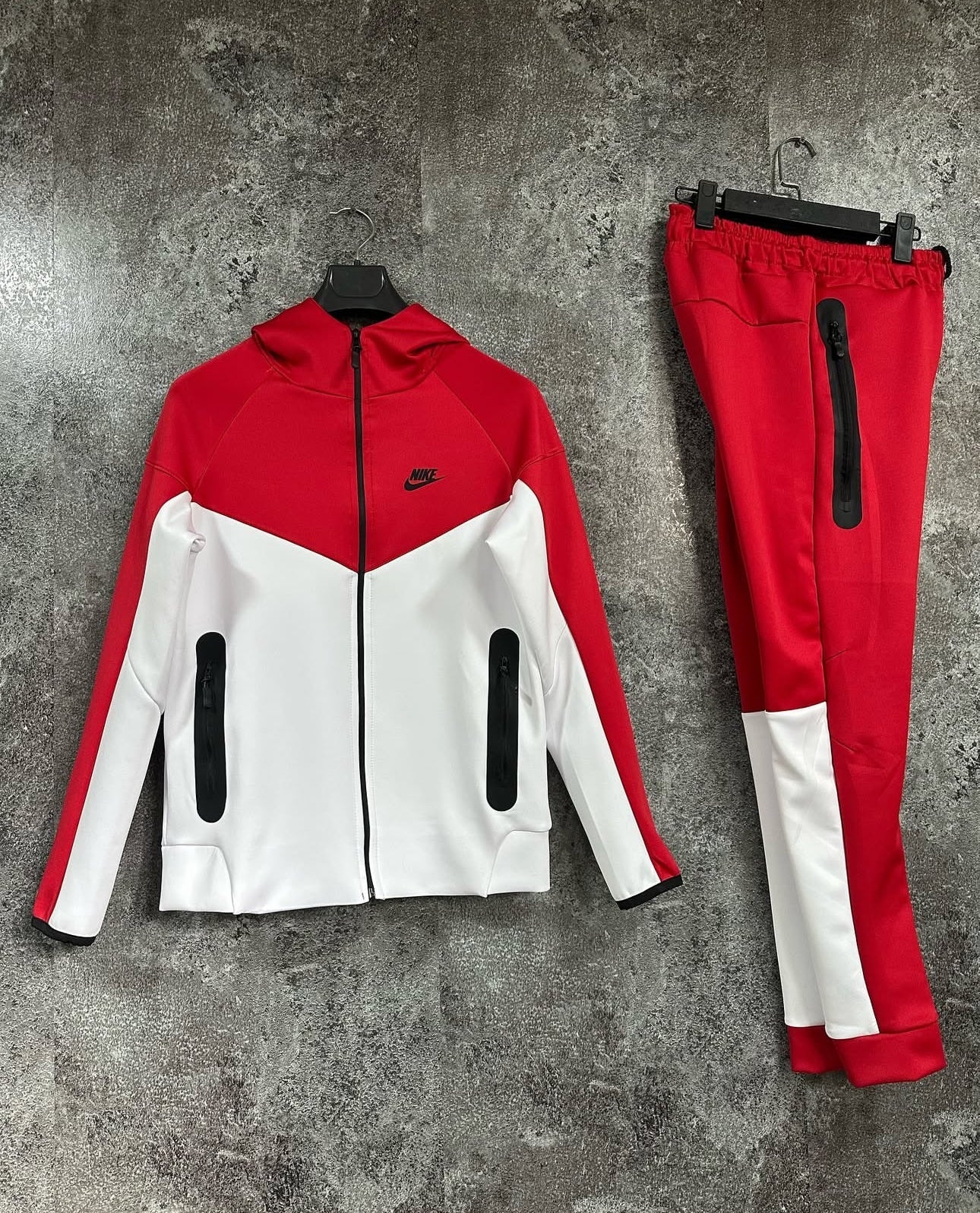 Set Nike Tech - 2025 New Red/White rl