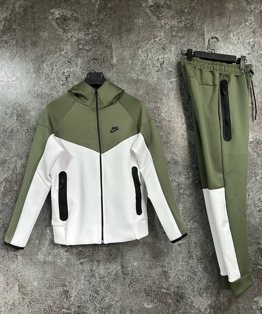 Set Nike Tech - 2025 New Khaki/White rl