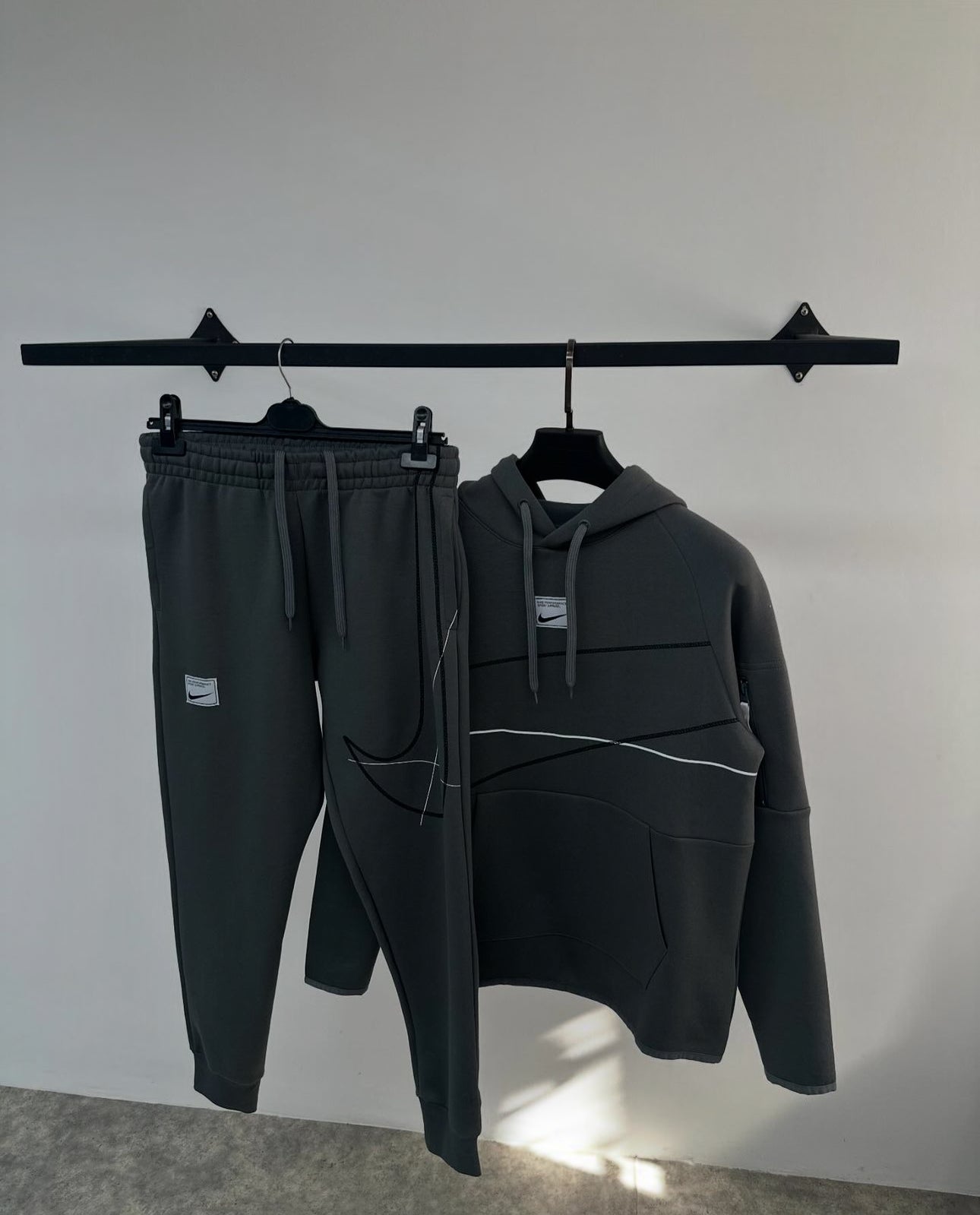 Set Nike Swoosh line dark grey rl
