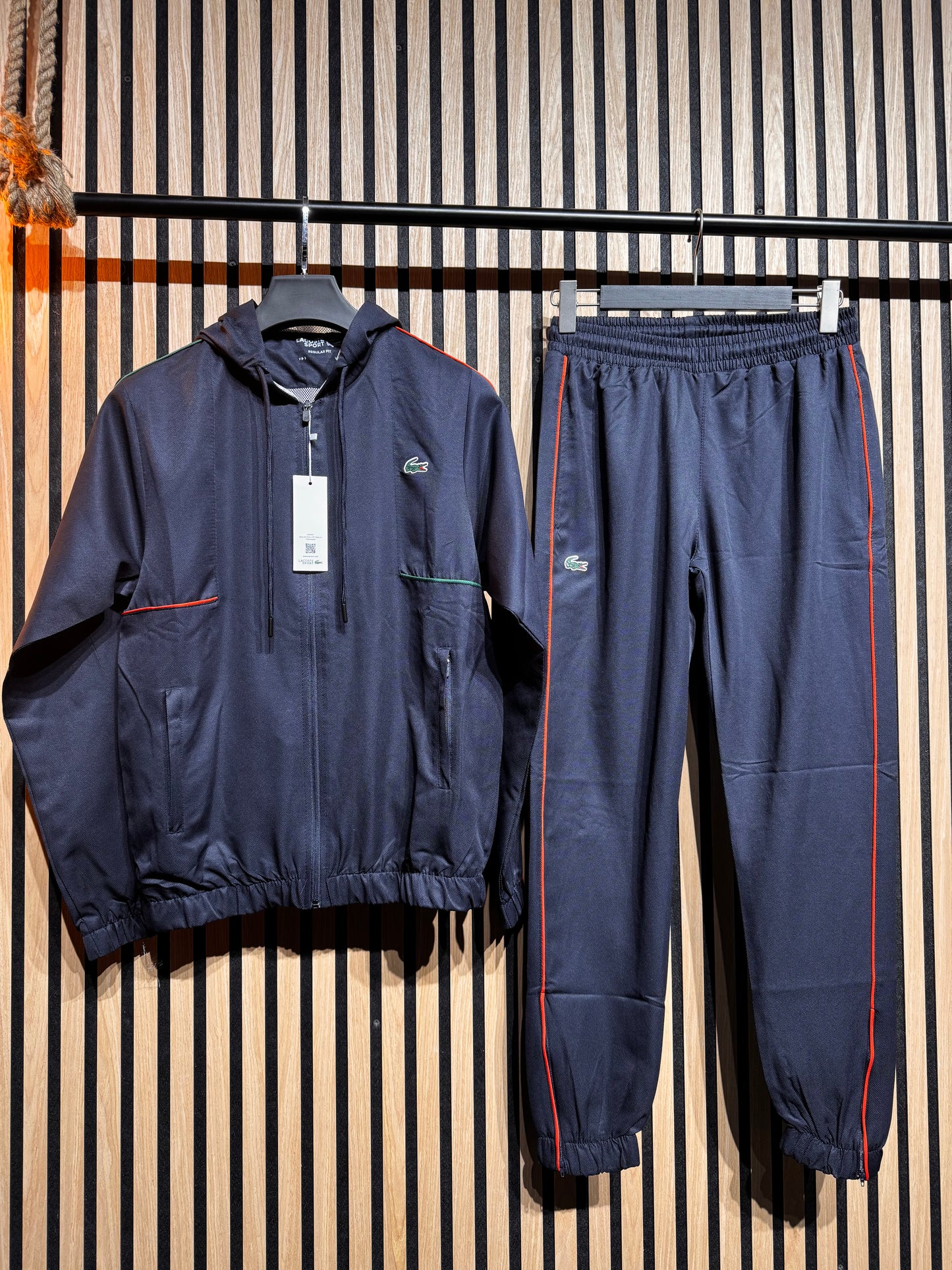Σετ Lacoste - Gv11156 Μπλε Ζακέτα & Παντελόνι