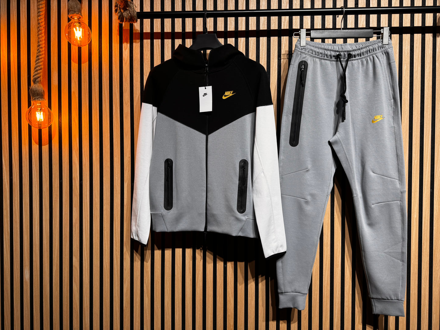 Σετ Nike Tech - Nt6128 Μαύρο - Γκρι Ζακέτα & Παντελόνι