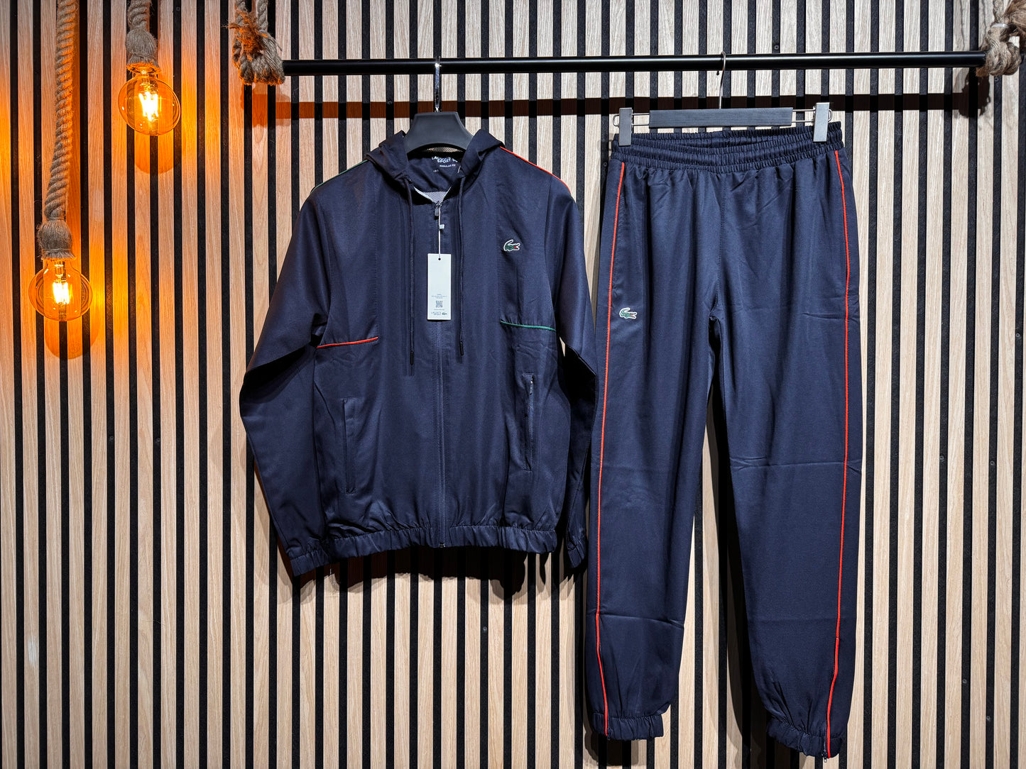 Σετ Lacoste - Gv11156 Μπλε Ζακέτα & Παντελόνι
